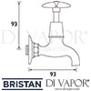 Bristan Head Bib Taps Dimensions
